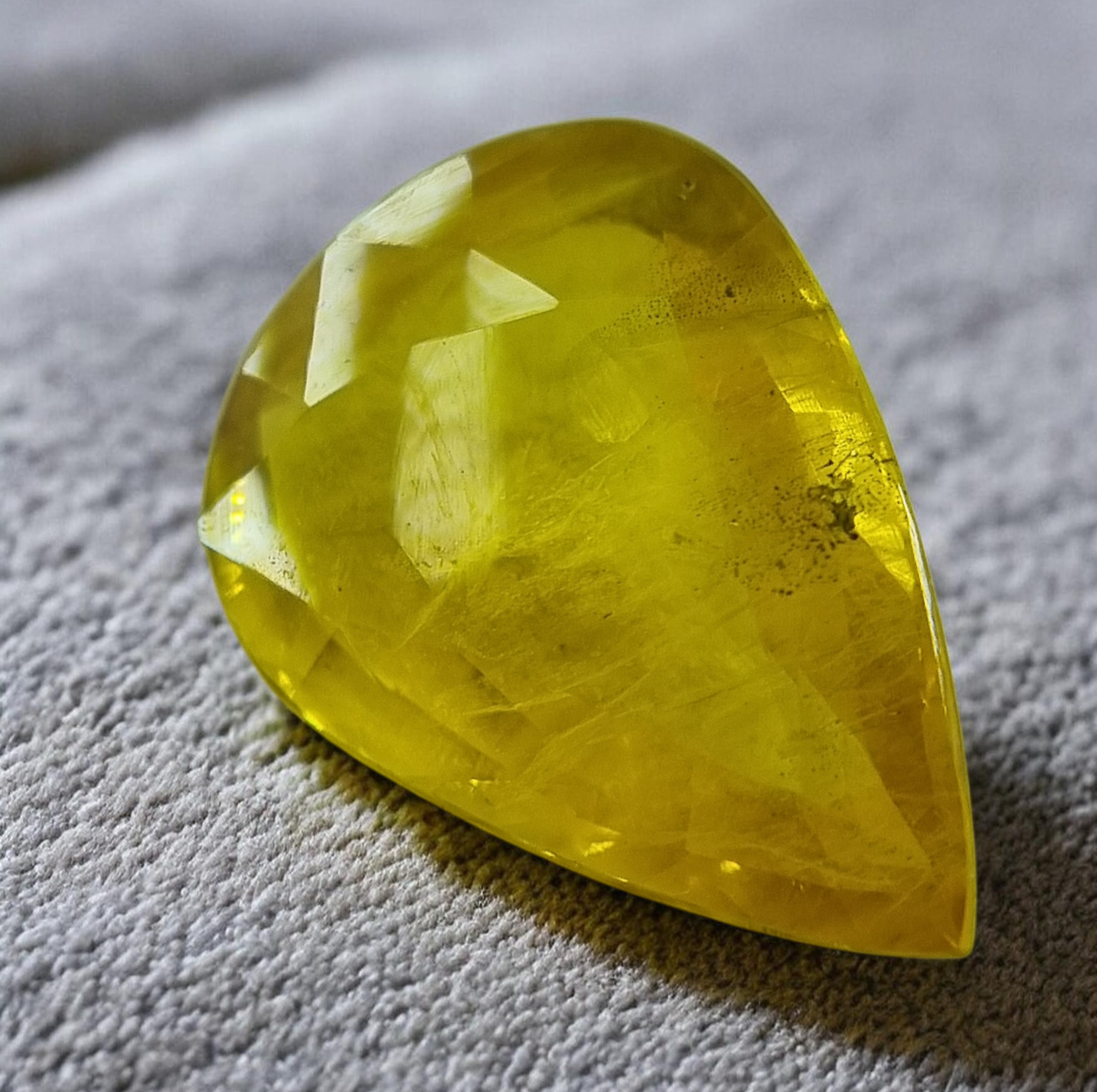 9.5 Carat Natural Thai Yellow Sapphire – Pear Shape
