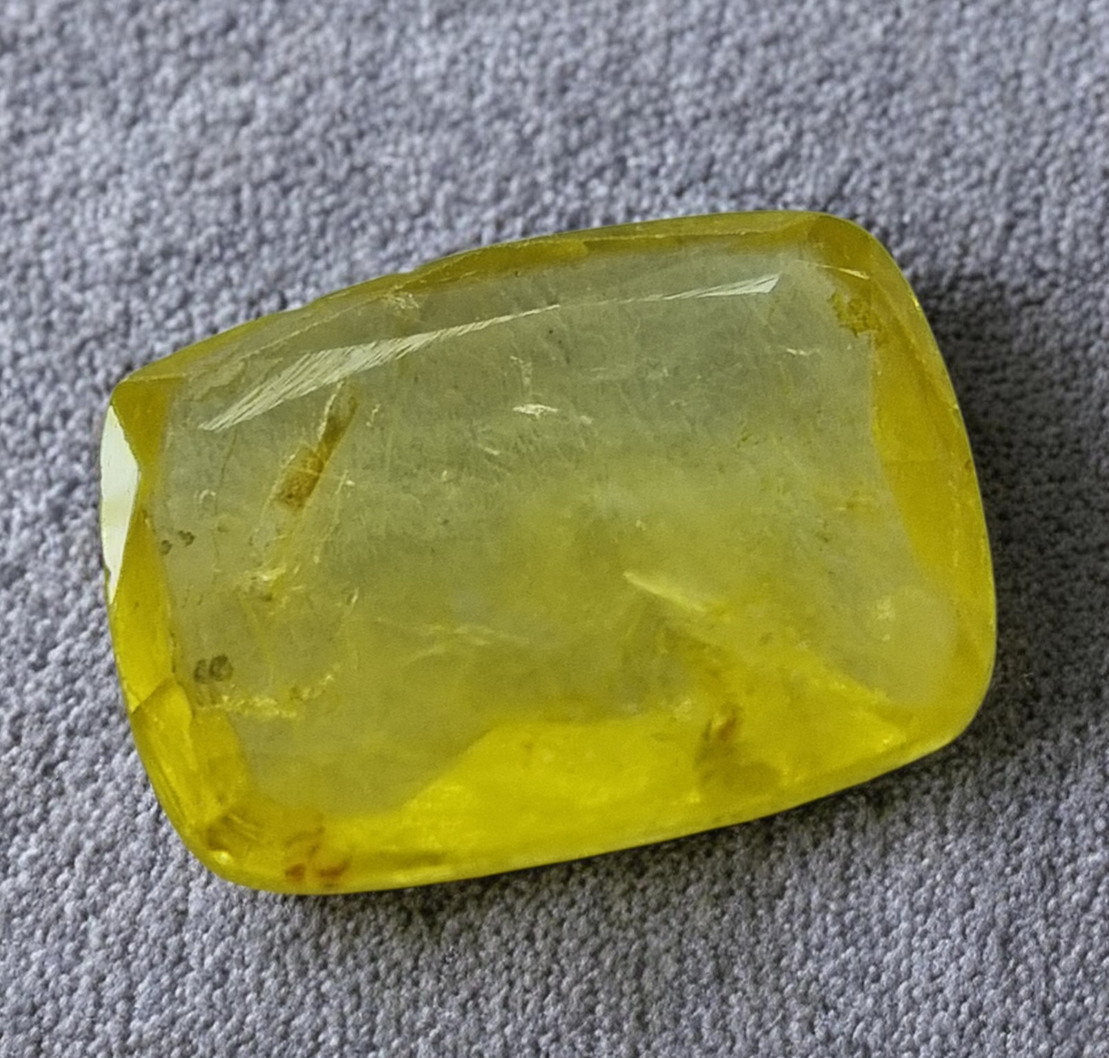 3.24 Cts Natural Burmese Yellow Sapphire – Rectangle Cut
