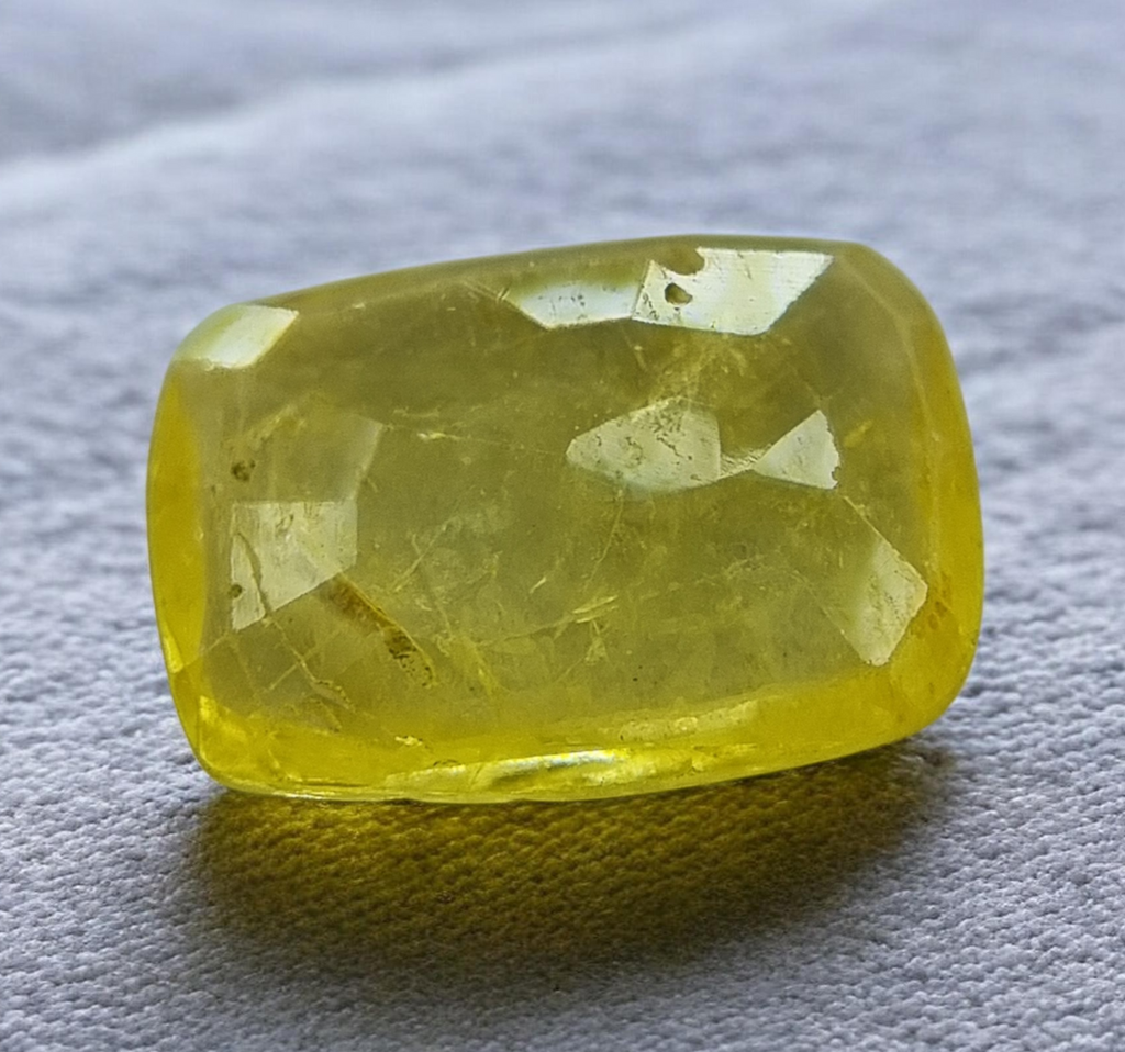 3.24 Cts Natural Burmese Yellow Sapphire – Rectangle Cut