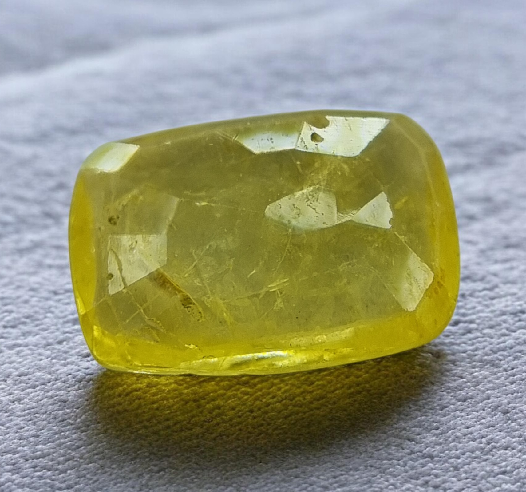 3.24 Cts Natural Burmese Yellow Sapphire – Rectangle Cut