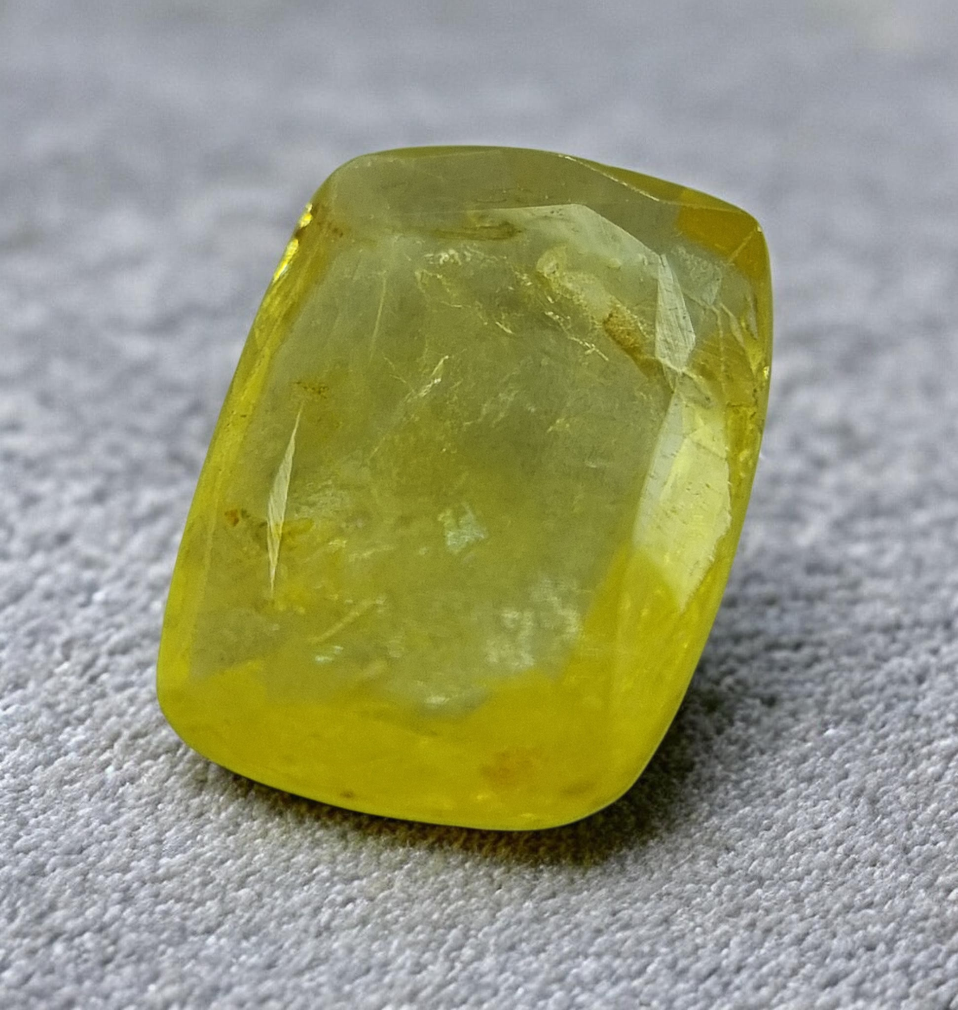 3.24 Cts Natural Burmese Yellow Sapphire – Rectangle Cut