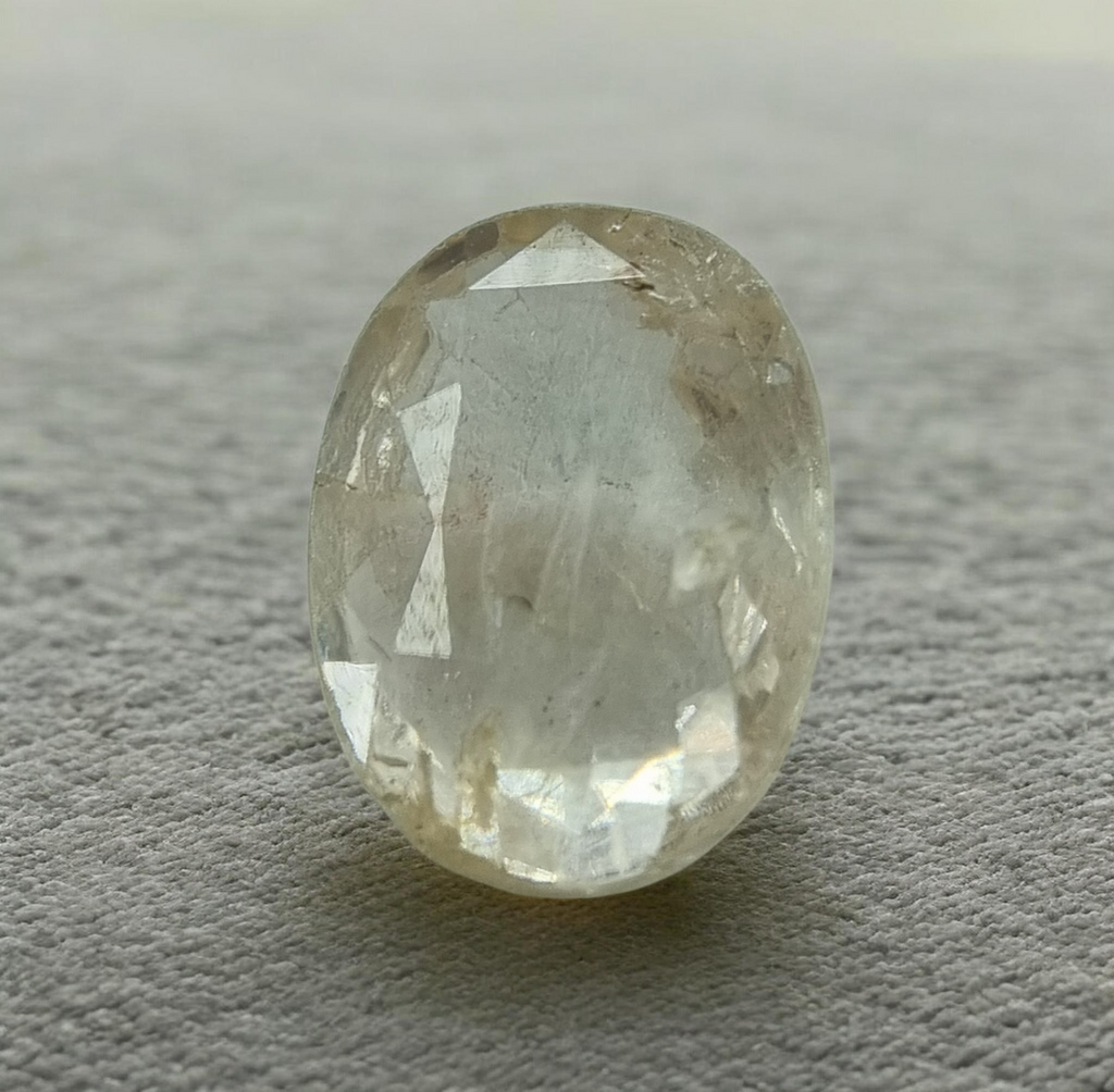 4.38 Cts Natural Ceylon Yellow Sapphire – Oval Cut