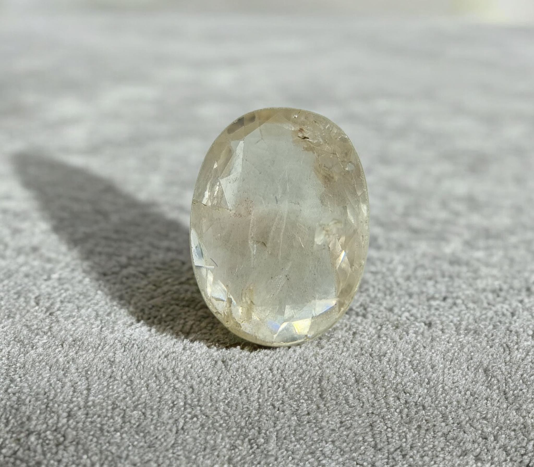 4.38 Cts Natural Ceylon Yellow Sapphire – Oval Cut