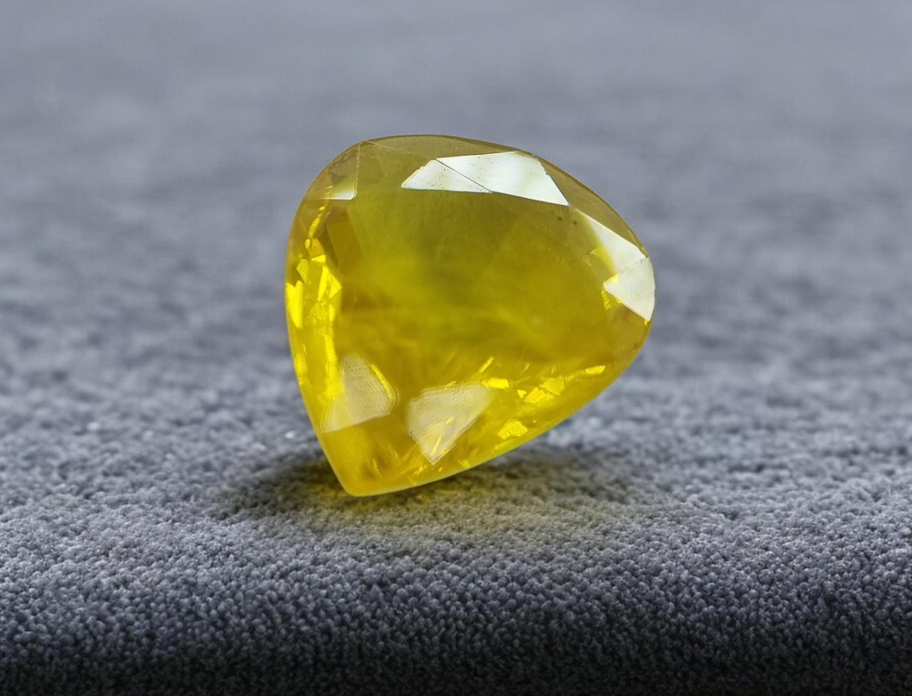 3.71 Cts Natural Thai Yellow Sapphire – Pear Shape