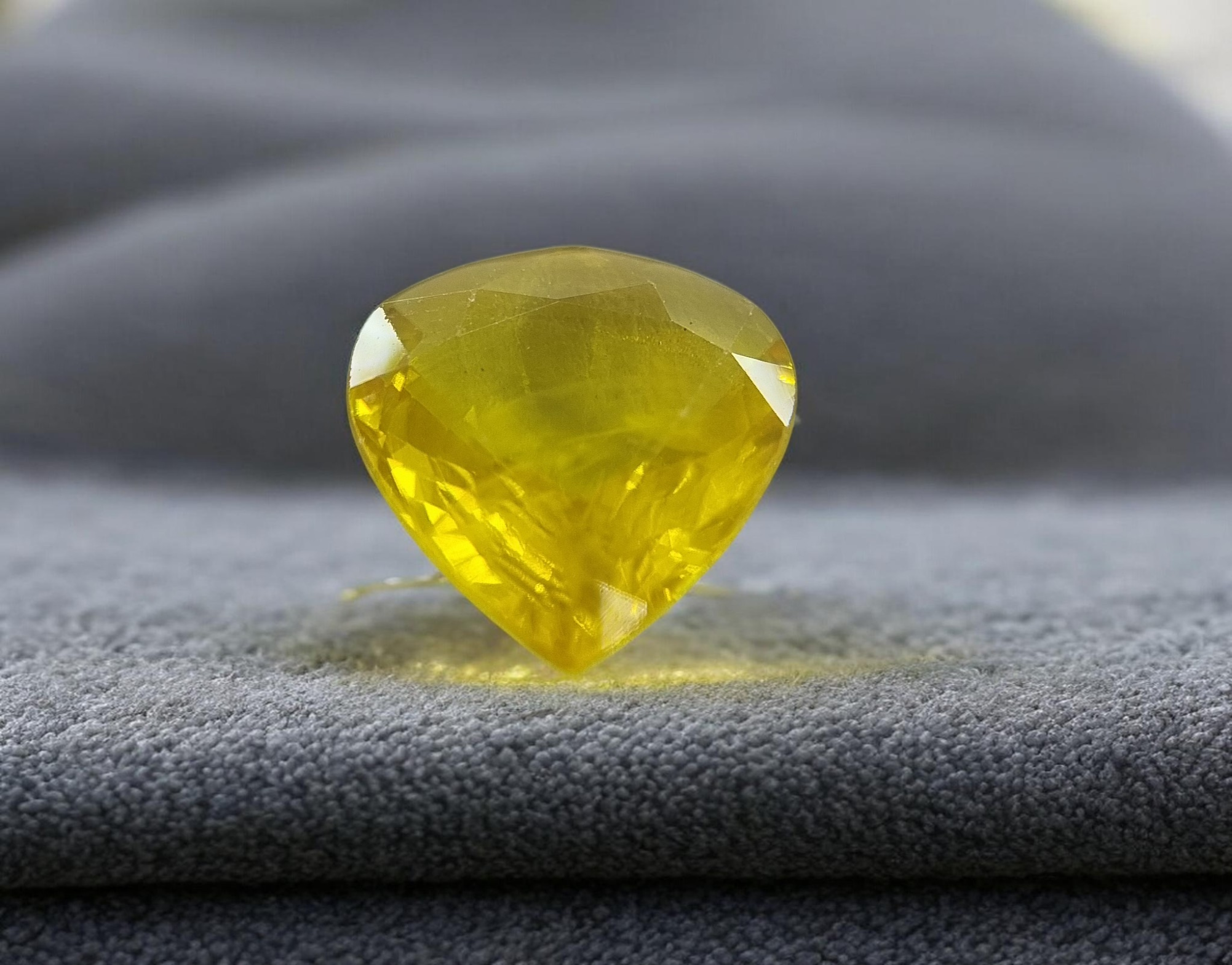 3.71 Cts Natural Thai Yellow Sapphire – Pear Shape