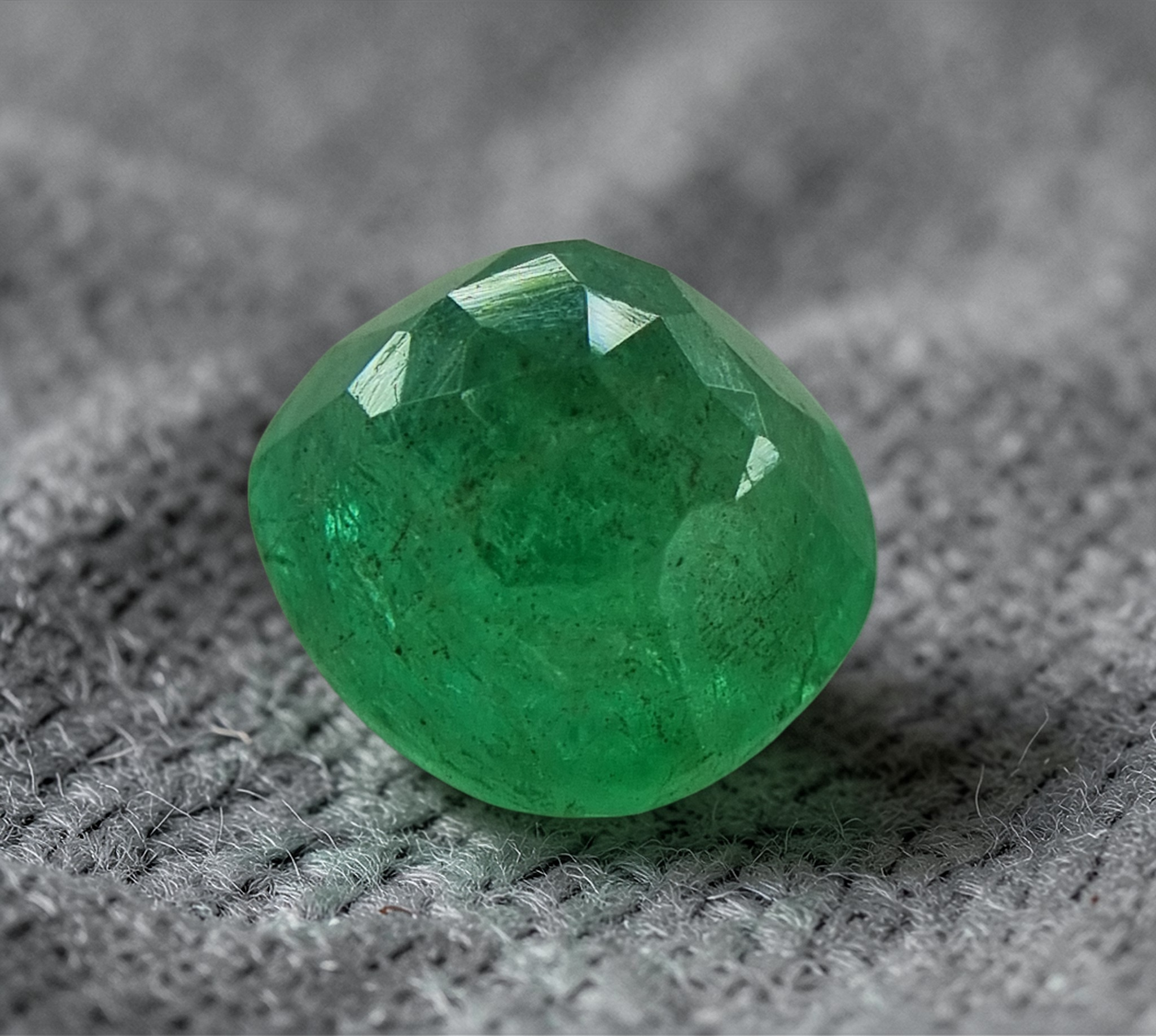 5.85 Cts Natural Zambian Emerald – Cushion Cut