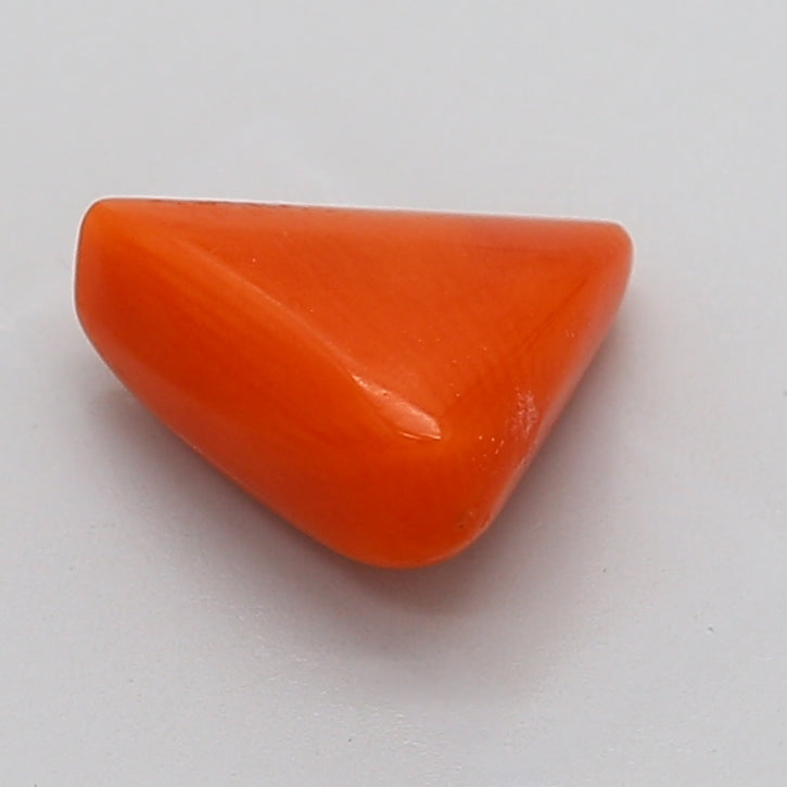 3.67 Carat Natural Italian Red Coral – Triangle Shape