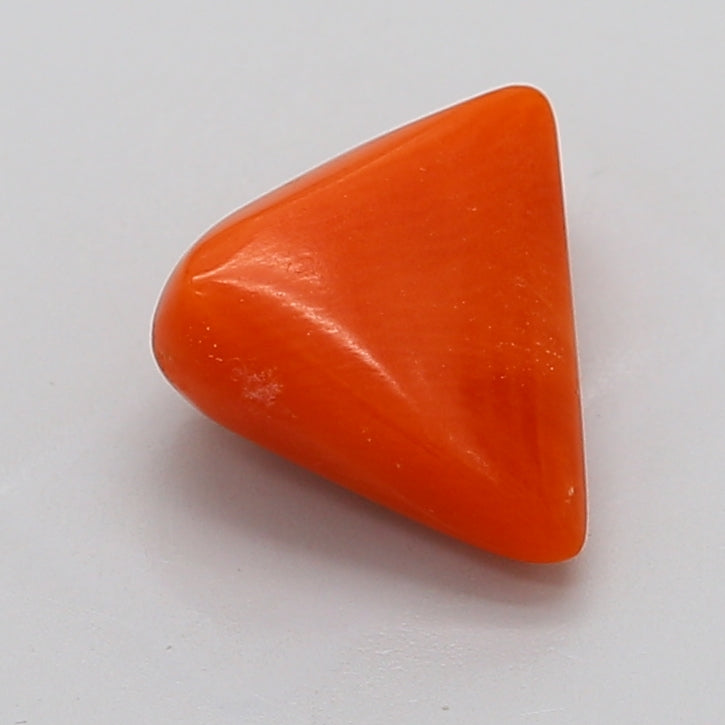 3.67 Carat Natural Italian Red Coral – Triangle Shape