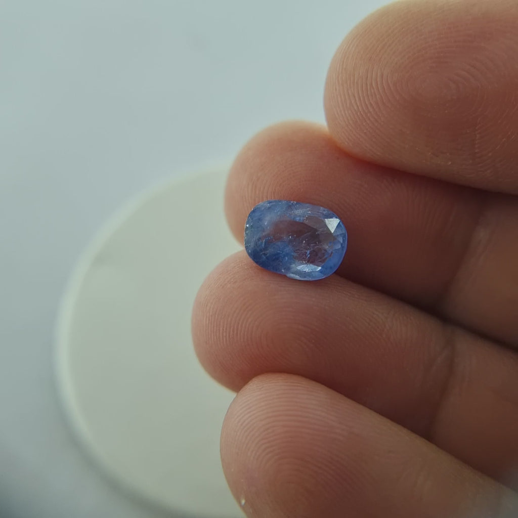 3.5 Carat Natural Ceylon Blue Sapphire – Oval Cut