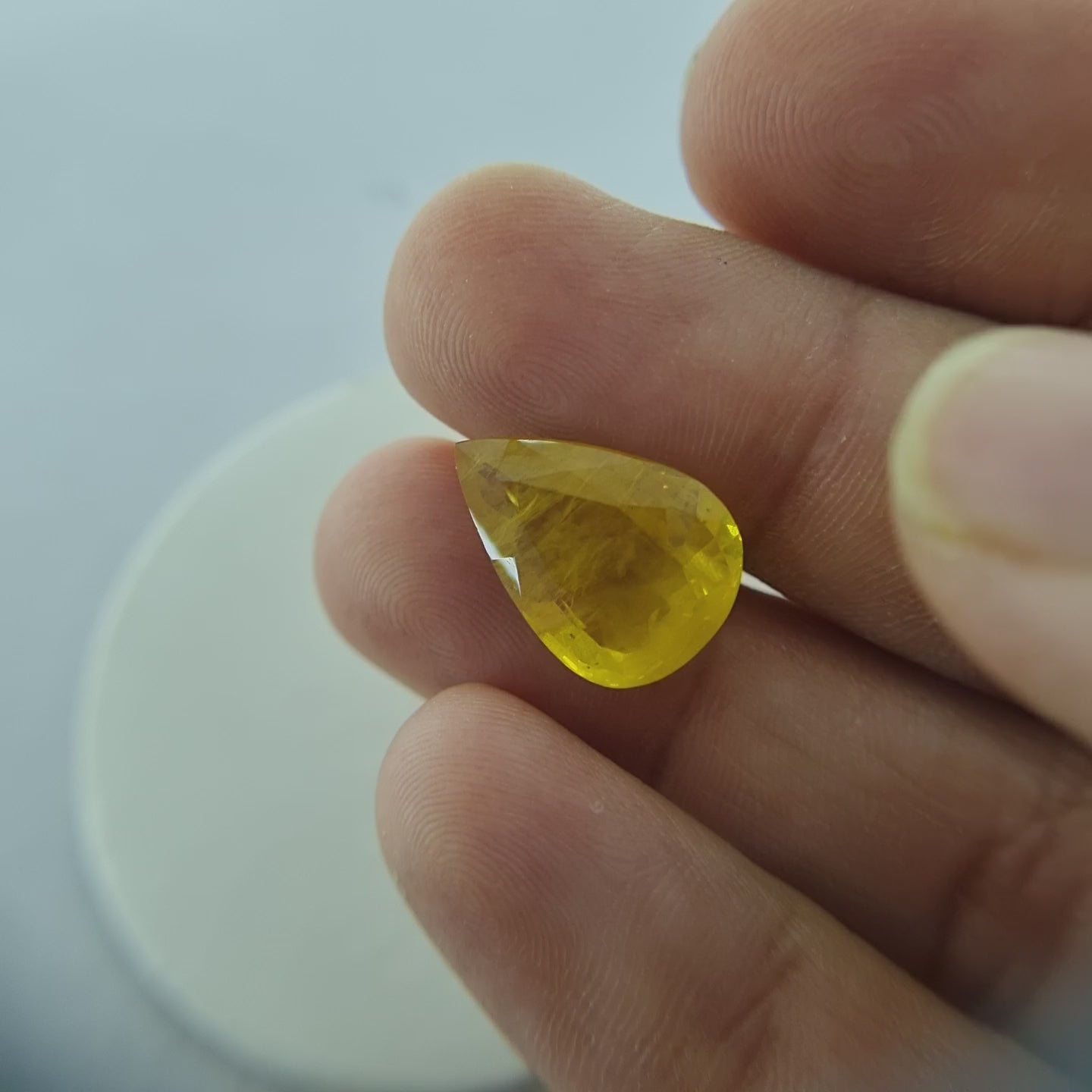 9.5 Carat Natural Thai Yellow Sapphire – Pear Shape