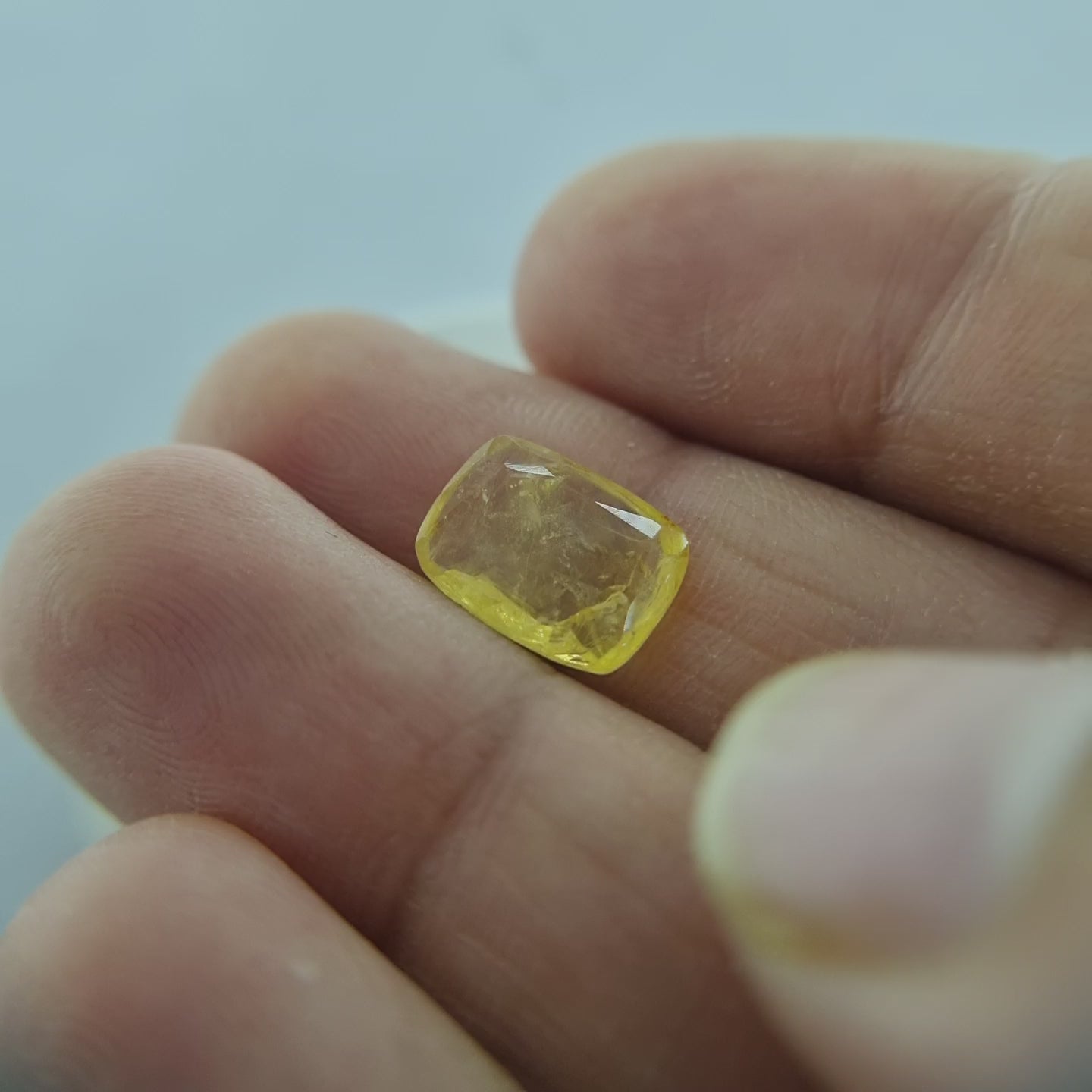 3.24 Cts Natural Burmese Yellow Sapphire – Rectangle Cut