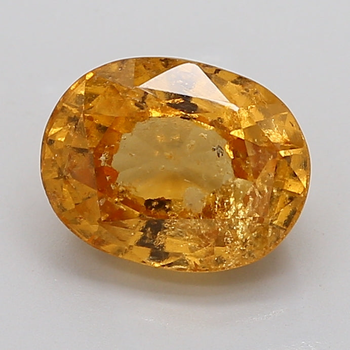 5.43 Carat Natural Gomed (Hessonite) – Vibrant Orange, Oval Cut, Ceylon