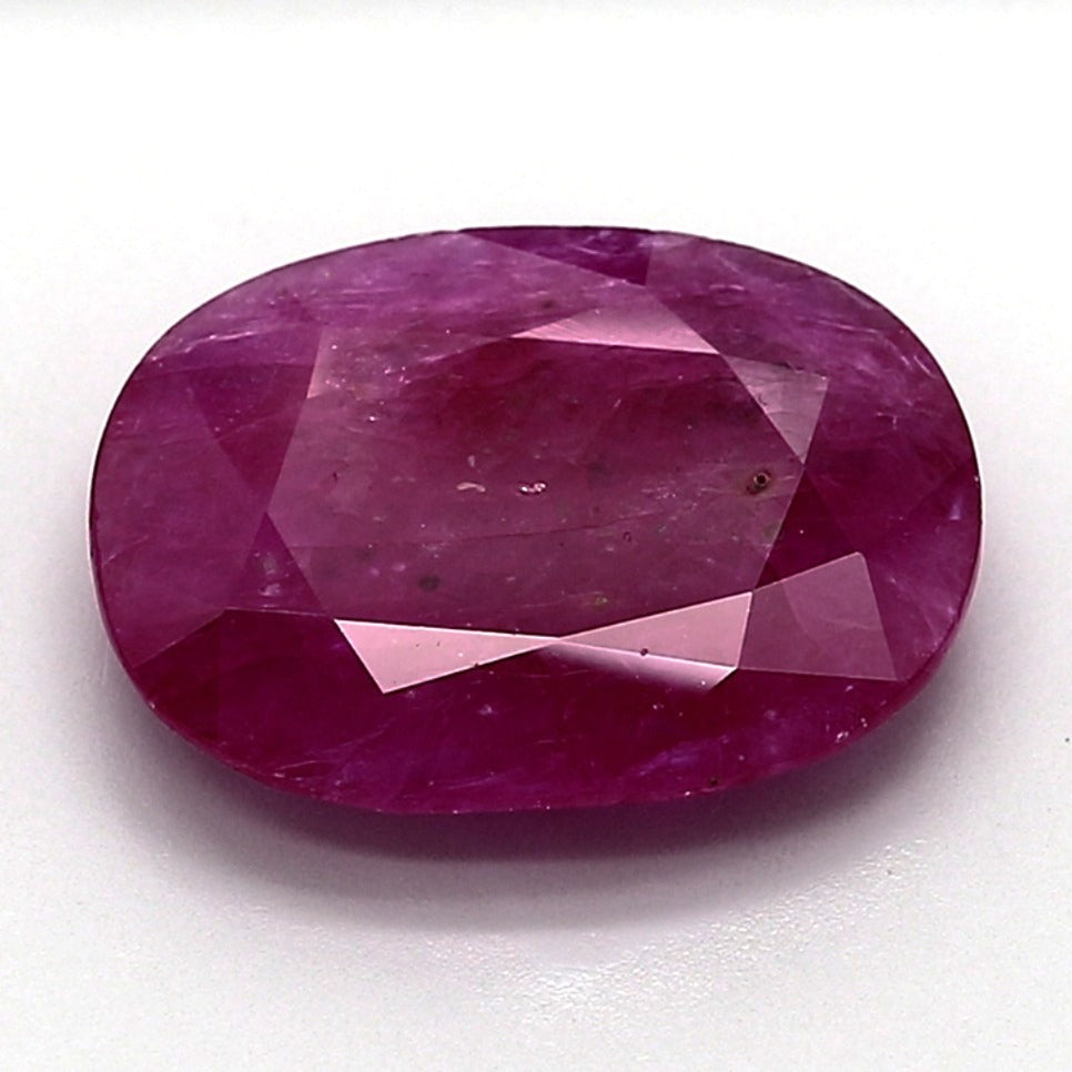10.49 Carat Natural Madagascar Ruby - Dark Pink, Oval Cut, IDI