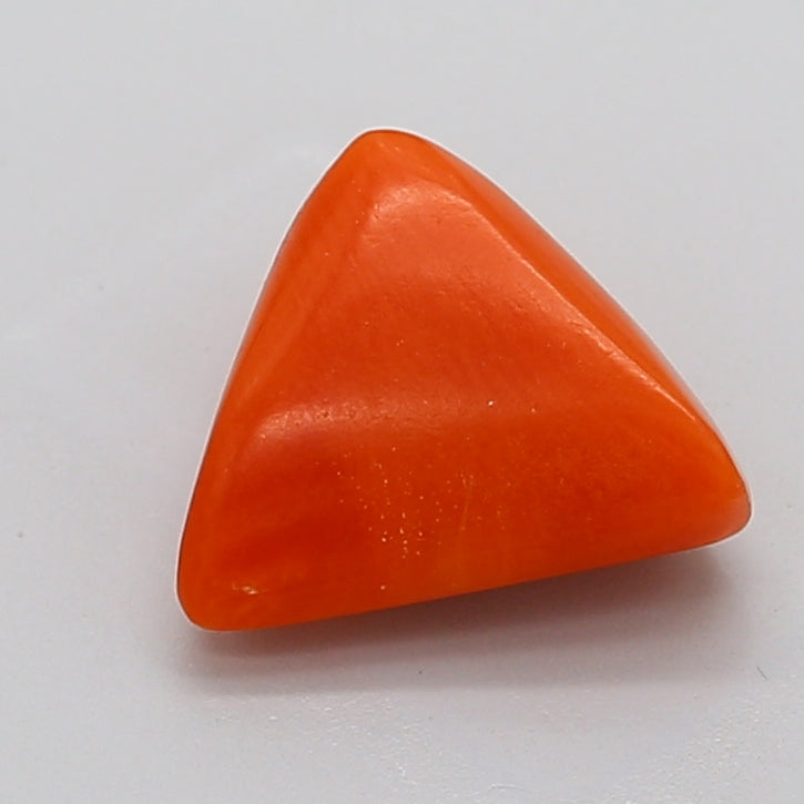 3.67 Carat Natural Italian Red Coral – Triangle Shape