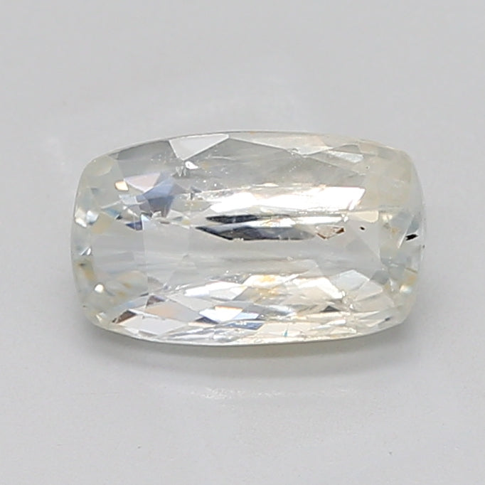 3.8 Carat Ceylon White Sapphire – Rectangle Cut, IDI Certified